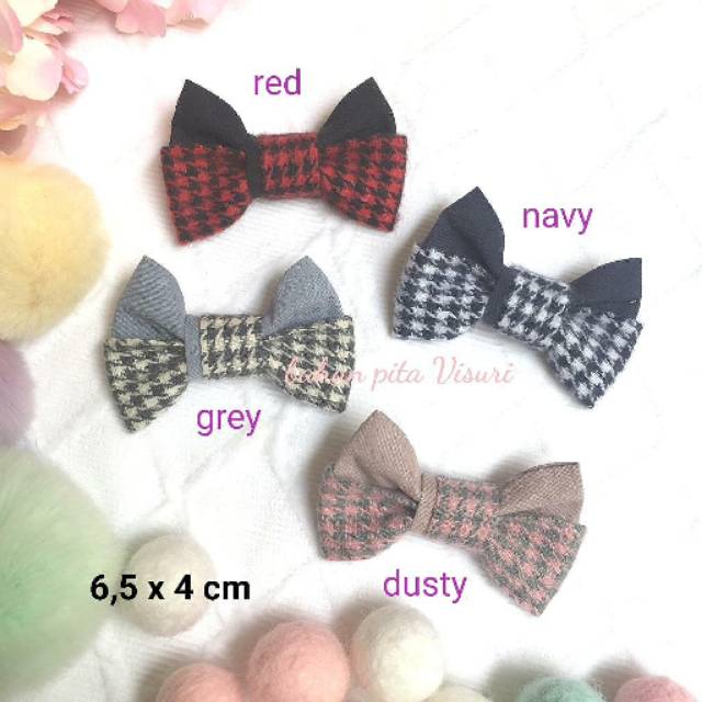 Bow Pita  Houndstooth Small