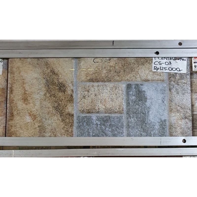 keramik 20x40 dinding teras garasi taman batu centro CS03