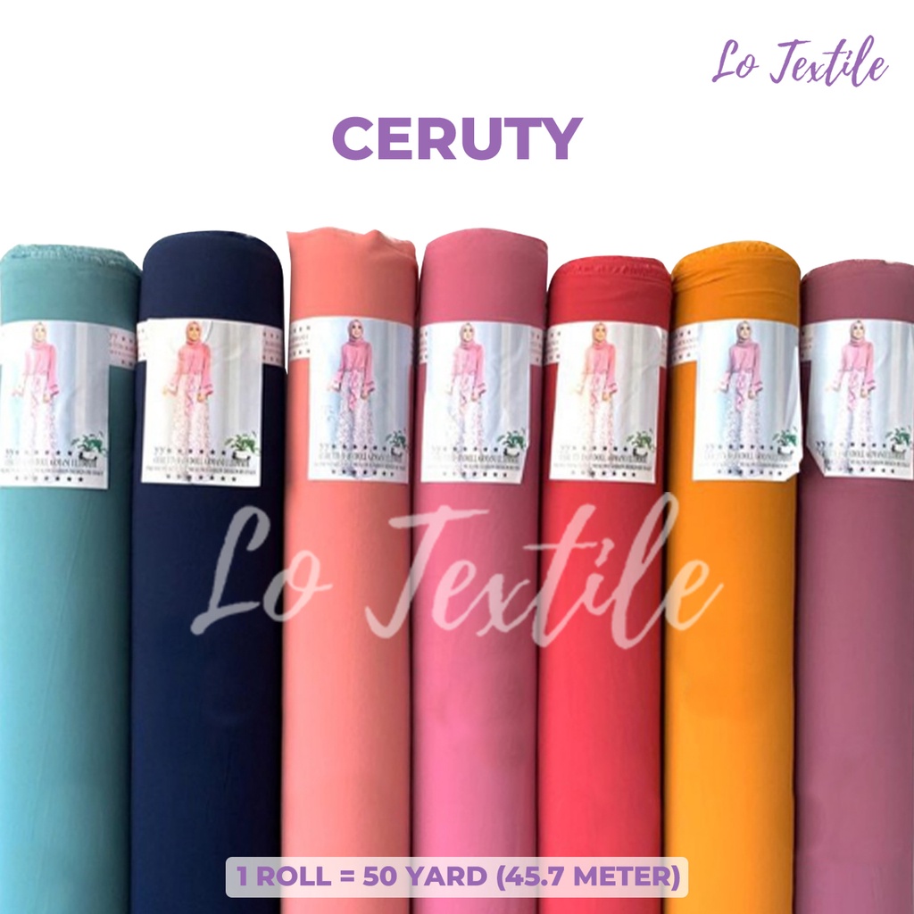 1 Roll Kain  Ceruty Baby Doll - Kain Ceruti Bahan Hijab Gamis (50 yard)