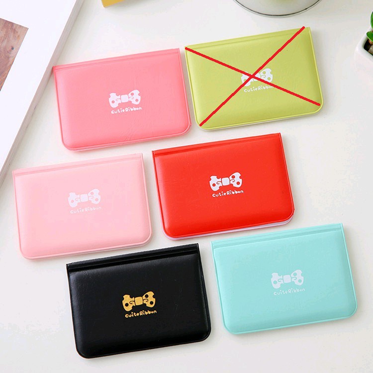 Dompet Kartu Pita Cutie Ribbon 12 Slot Kartu Motif Pita ATM  Wanita Card Holder  import kulit imitasi antam tempat donpet dimpet tas dompet saku mini kecil untuk kartu atm sim ktp kta wallet organizer dog  murah lipat lucu korea COD/ ac 03