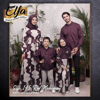  Sarimbit  Keluarga Elfa 145 Red mahogani Baju  muslim  