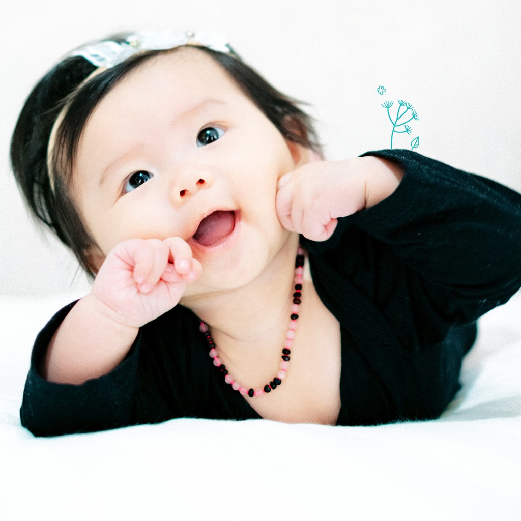 AGL36 Kalung Amber Tumbuh Gigi Bayi By Carlis Baby