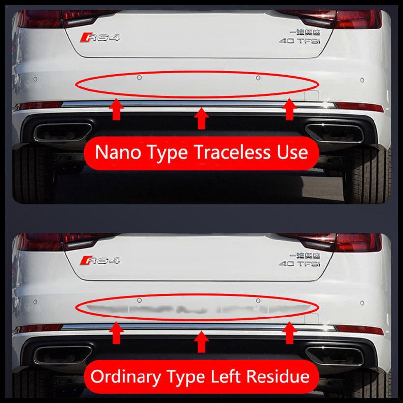 Blue NANO CAR REFLECTIVE STICKER WARNING STRIP TAPE TRACELESS PROTECTIVE TRUNK EXTERIOR LARATH grab