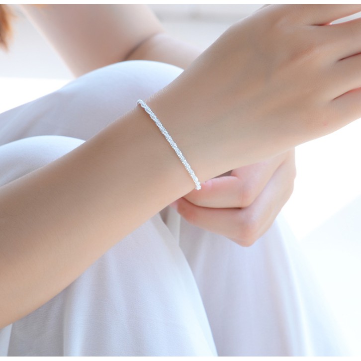 Gelang Perak Rumbai Gelang Women Silver Bracelet Charm Multilayer Heart Flower Tassel Bracelets Women Jewelry Accessories Gifts-1