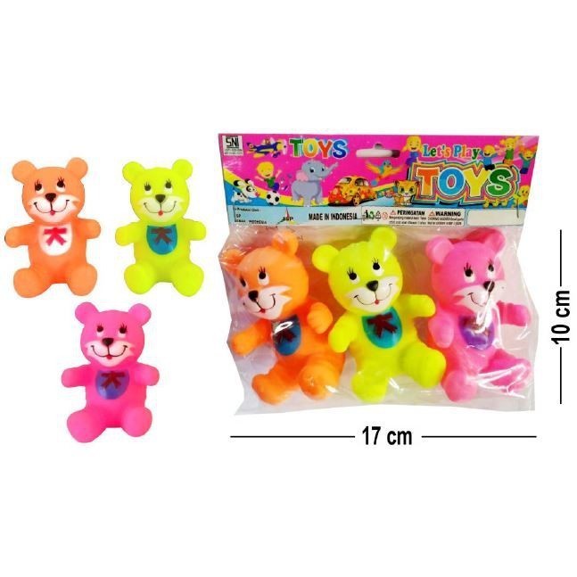 mwn.toys Vynil Beruang Bear Karet 3 pcs No B842