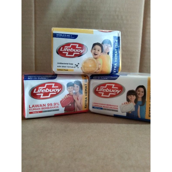 4 X 60g Sabun Batang Lifebuoy sabun mandi batang lifebuoy 60G 3pcs