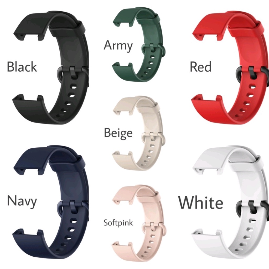 Strap Silicone Xiaomi Mi watch lite Redmi Watch 2 Lite tali jam Sport rubber