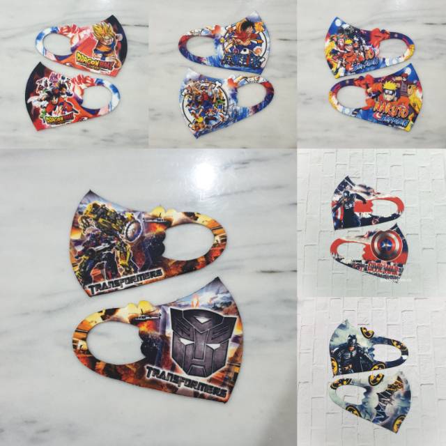 MASKER SCUBA ANAK MOTIF PRINTING LUSINAN (ISI 12PCS)