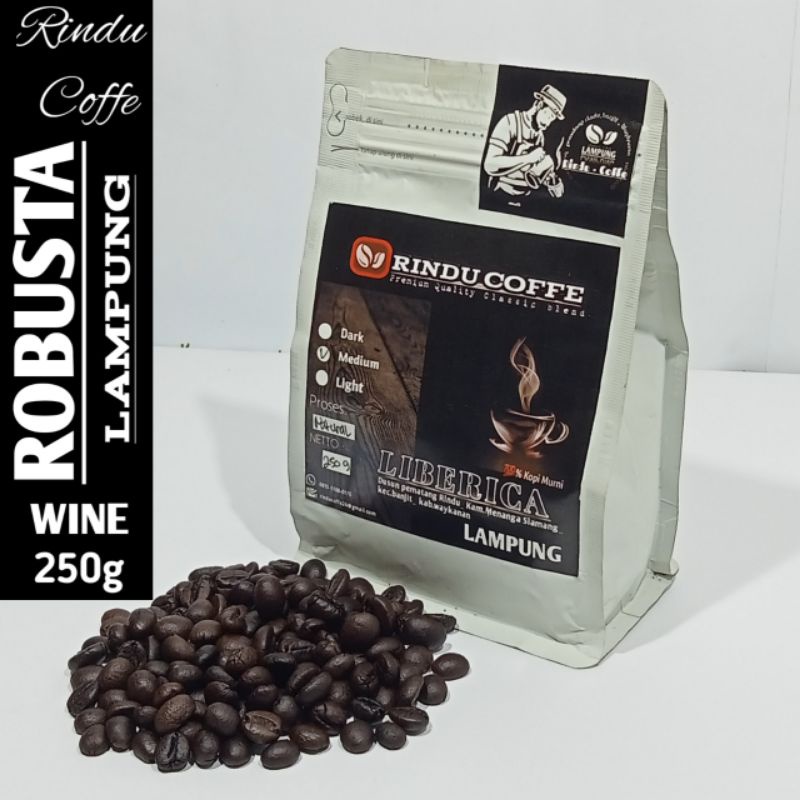 

KOPI LIBERICA WiNe Lampung 250g [biji/bubuk]#rinducoffe