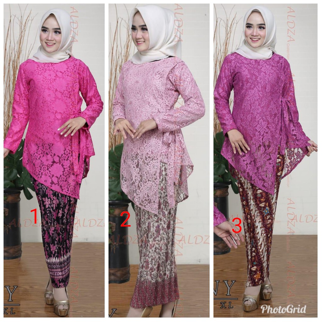 Set Kebaya Brukat Qirany Aneka Macam Warna