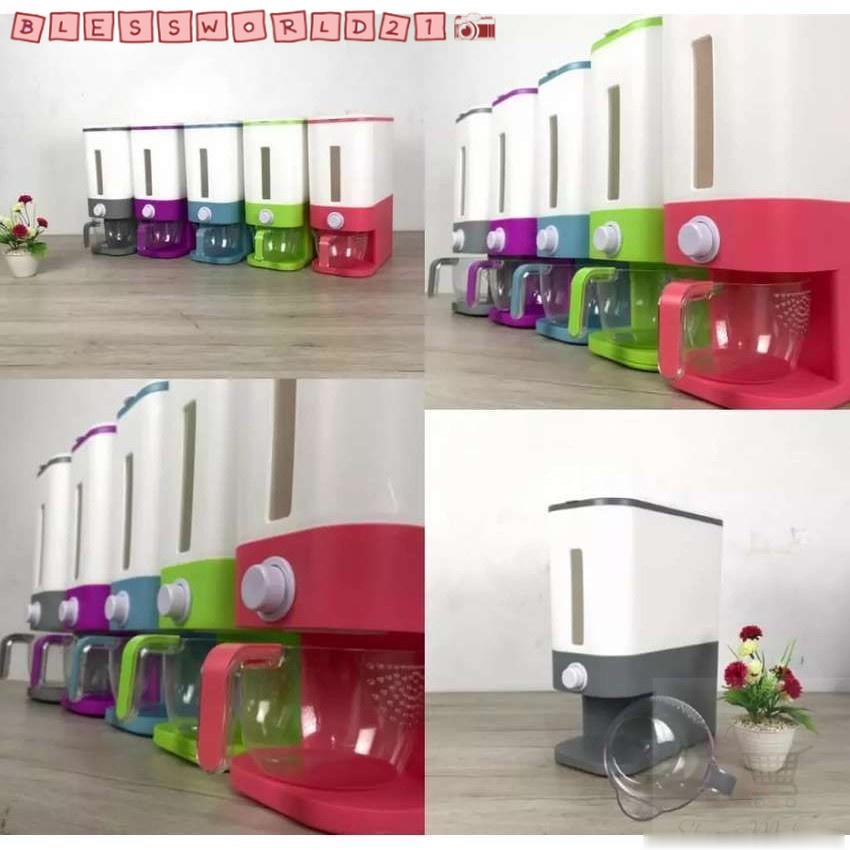 MURAH DAN BISA COD TEMPAT BERAS / RICE BOX DISPENSER / TEMPAT BERAS OTOMATIS ANTI HAMA DAN KUTU TIDA