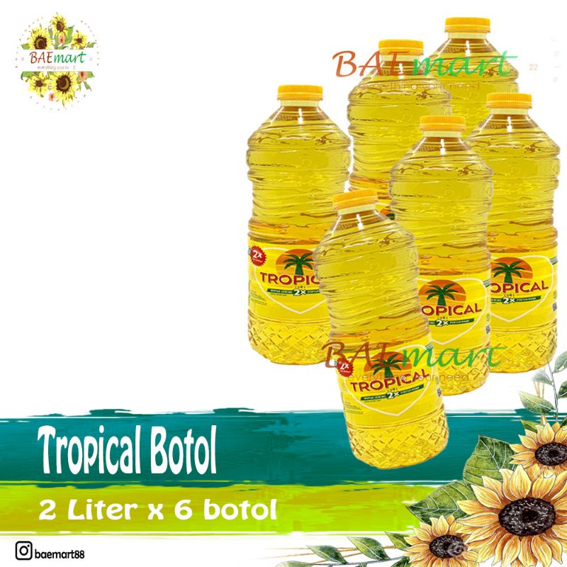 Minyak Goreng Tropical 2 Liter per DUS isi 6 Botol - Grosir termurah