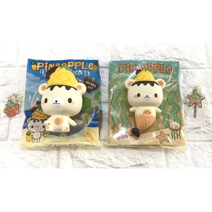 Cuci Gudang Awal Tahun Squishy Licensed  Yummiibear Pineapple (Mascot & Mermaid) Promo Awal tahun