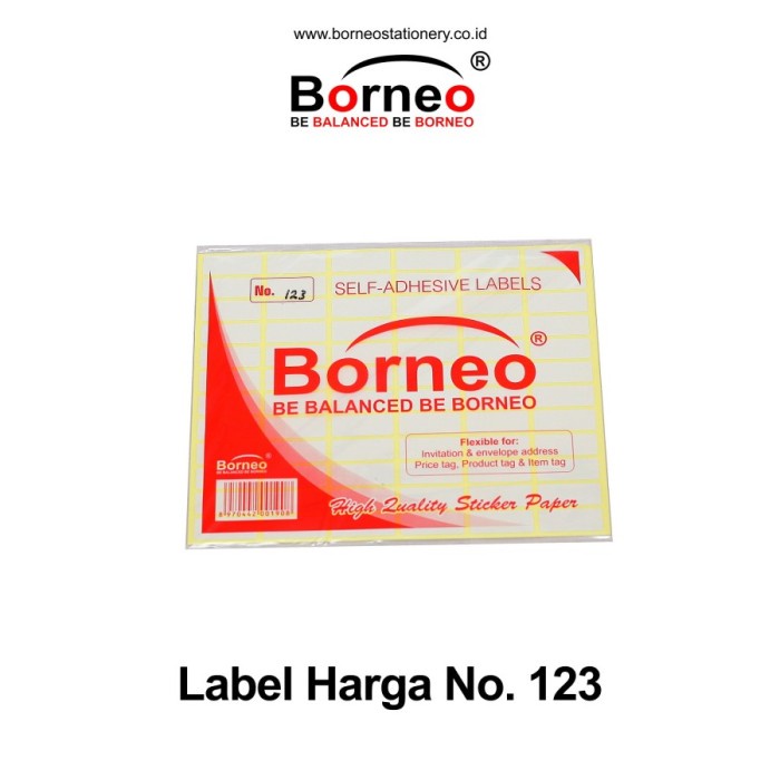 

LABEL HARGA BORNEO 123 / LABEL / STICKER / STIKER