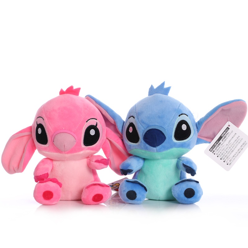 Mainan Boneka Stuffed Plush Kartun Disney Lilo &amp; Stitch 12-18CM Untuk Anak / Dewasa