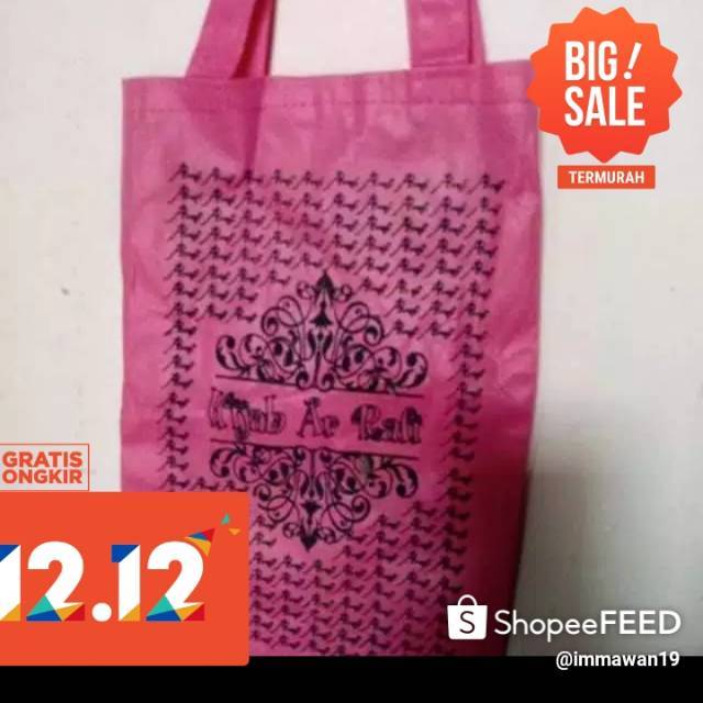 

Souvenir Spunbond Tas wedding, ultah, aqiqah, promosi toko/ perusahaan