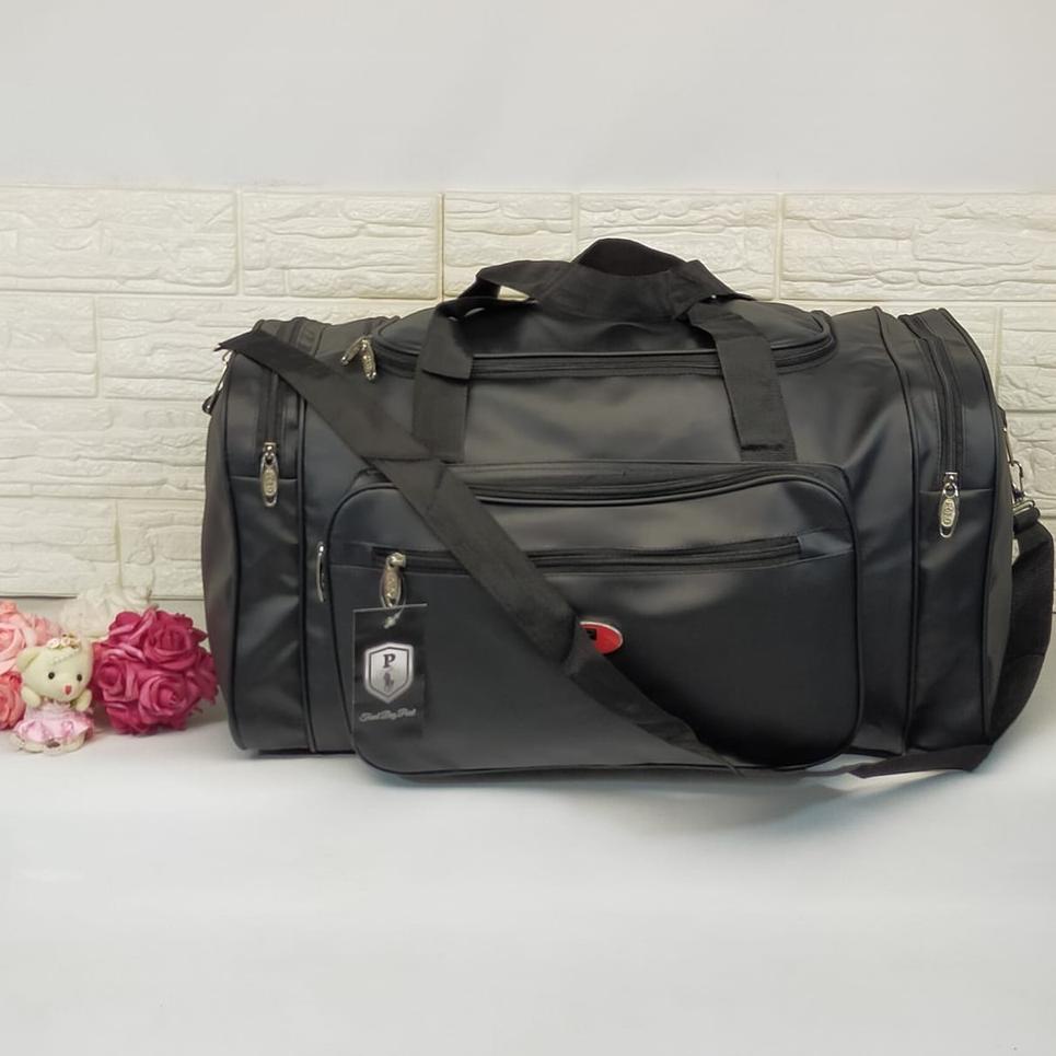 Dijual Murah 77MMY TAS TRAVEL PAKAIAN SLEMPANG jinjing jumbo KULIT GYM PRIA SINTETIS - IJ 44 48 Terl