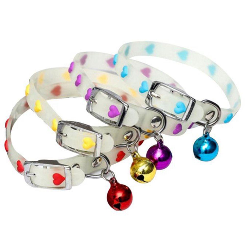 [Elegan] Pet Kerah Bersinar Kartun Lembut Glow Di Malam Hari Untuk Puppy Neck Ring Mudah Dipakai Kitten Pet Supplies
