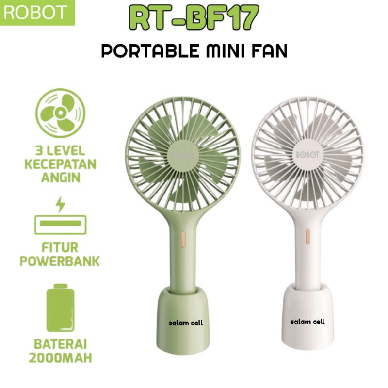 Kipas Mini ROBOT RT-BF17 Kipas Portabel Original Robot RTBF17 Garansi Resmi