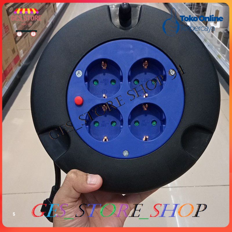 Krisbow Kabel Roll 5 Mtr/CABLE REEL 1.0MMX5M/Krisbow stop kontak/roll kabel krisbow/sambungan coloka