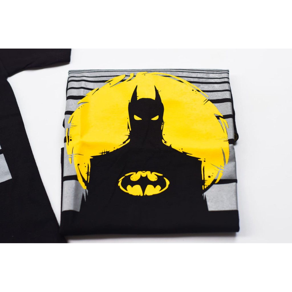 FREE ONGKIR COD KAOS ANAK PALING MURAH MOTIF BATMAN HITAM USIA 1-10TAHUN-5