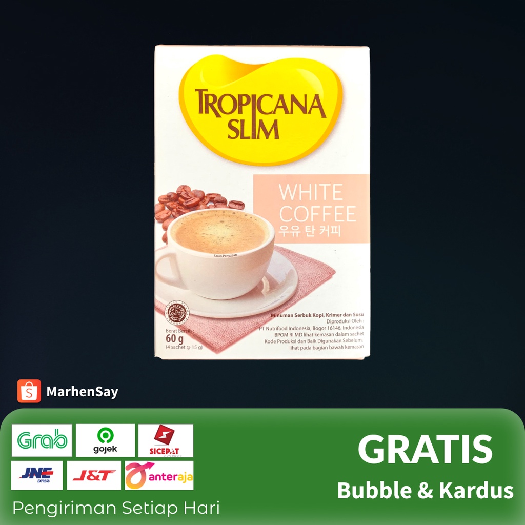 

white coffee tropicana slim kopi bebas gula
