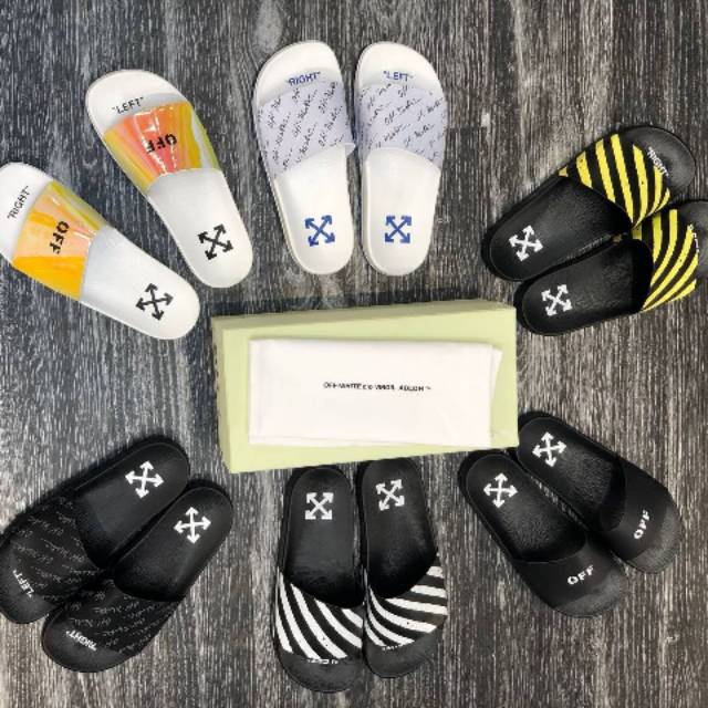 Sendal Off White UA Version 1:1(Mirror Copy) BNIB+Bag Size 39-45 sandal pria terlaris murah