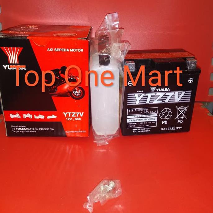 Aki Motor Yamaha Nmax Aerox Yuasa Ytz7V Accu Aki Kering Ytz7 V-Dry