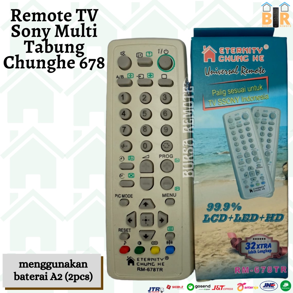 Remot / Remote TV Sony Multi Tabung Chunghe 678 / Ecer dan Grosir