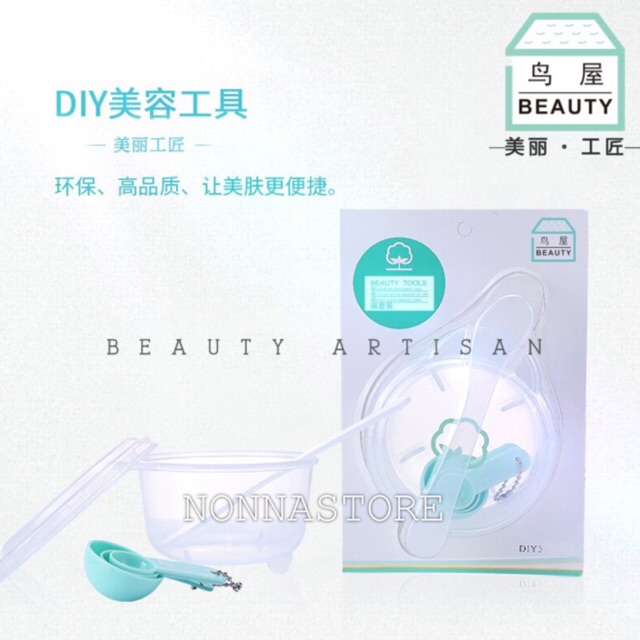Tempat / Wadah Masker Set + Sendok Spatula