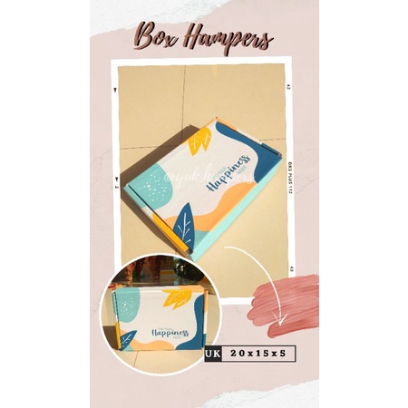 

Box hampers Happines ukuran 20×15x5