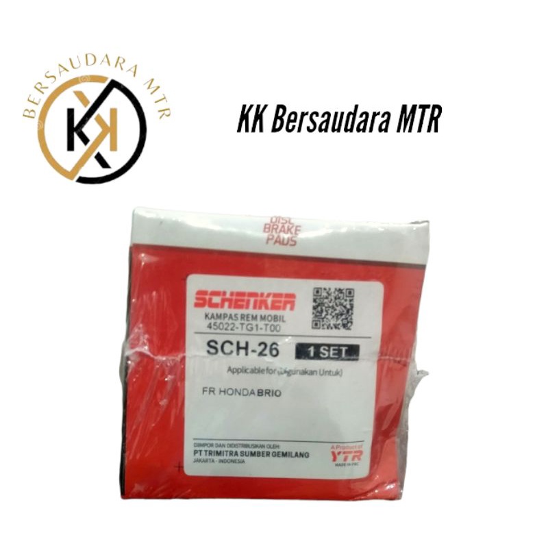 SCH-26 / BRAKE PAD SCHENKER / FR HND : BRIO