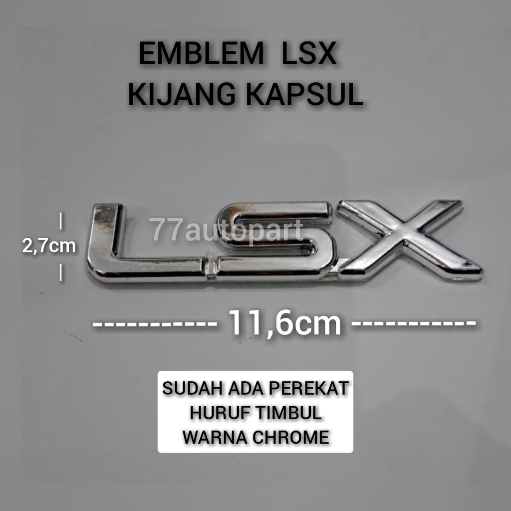 emblem logo mobil tulisan lsx untuk kijang kapsul