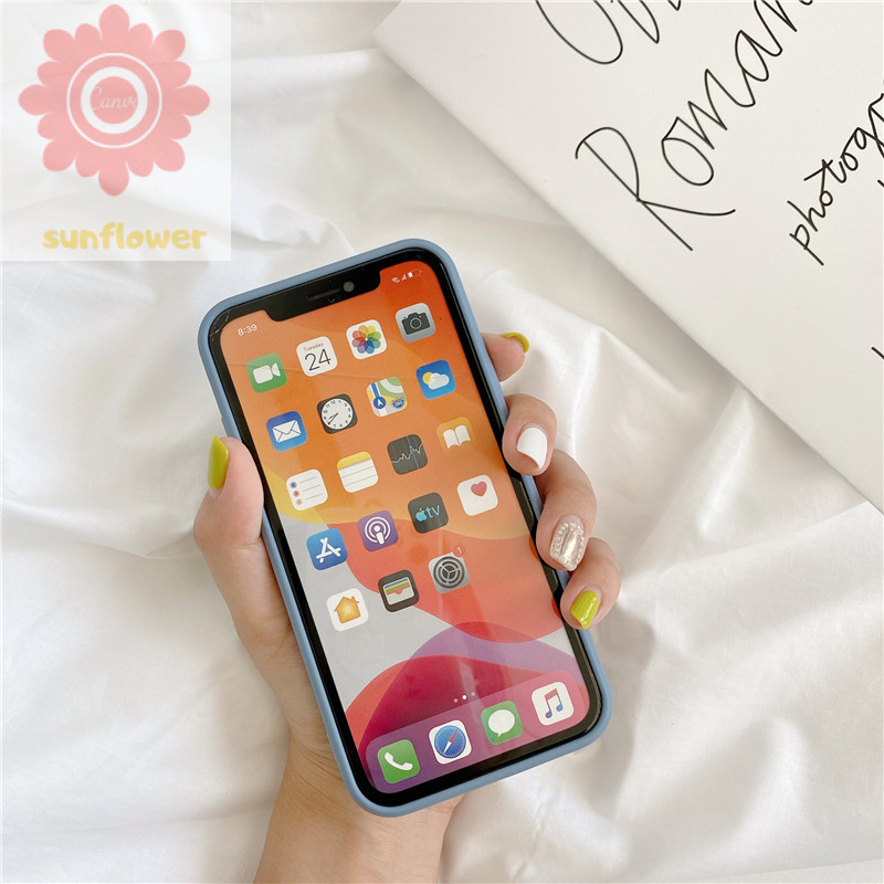 Case iPhone 11 13 Pro Max 7 8 6 6s Plus iPhone X XR XS Max SE 12 11 Pro Max 12mini Straight Cube Apple Logo Silicone Case