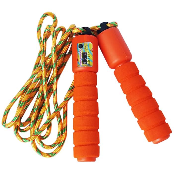 Alat Olahraga Lompat Tinggi - Jump Skipping Rope Soft Handle Counter Tali Berbahan Kuat Serta Awet