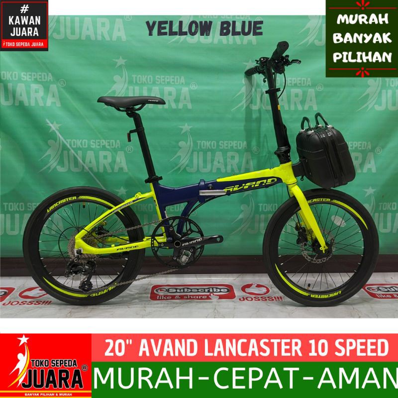 FREE ONGKIR P. JAWA SEPEDA LIPAT AVAND LANCASTER 10S FOLDING 20
