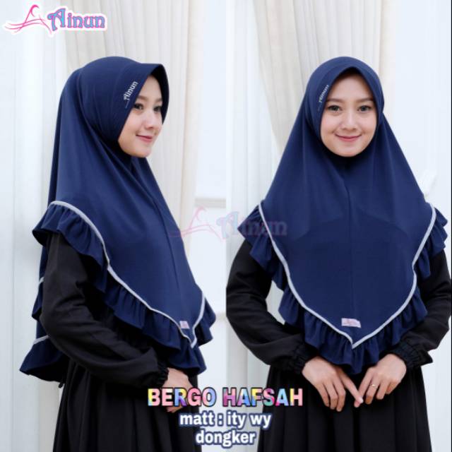 #HIJABTERBARU BERGO HAFSAH BY AINUN HIJAB SYARI MURAH TERBARU