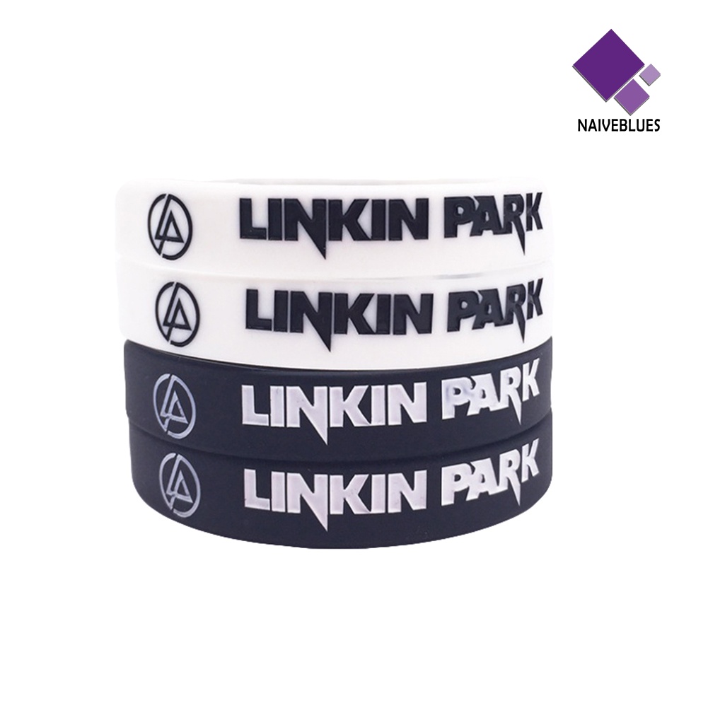 Naiveblue &gt; Gelang Silikon Motif Linkin Park Rock Untuk Pria / Wanita