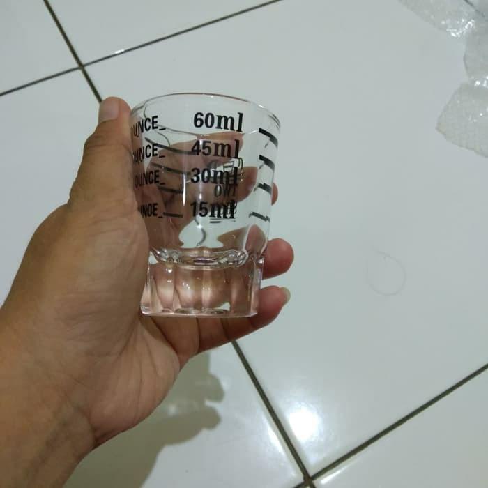 Ukur | Gelas Ukur Kaca 60Ml Gelas Two Shot 60Ml Gelas Expresso Gelas Kopi
