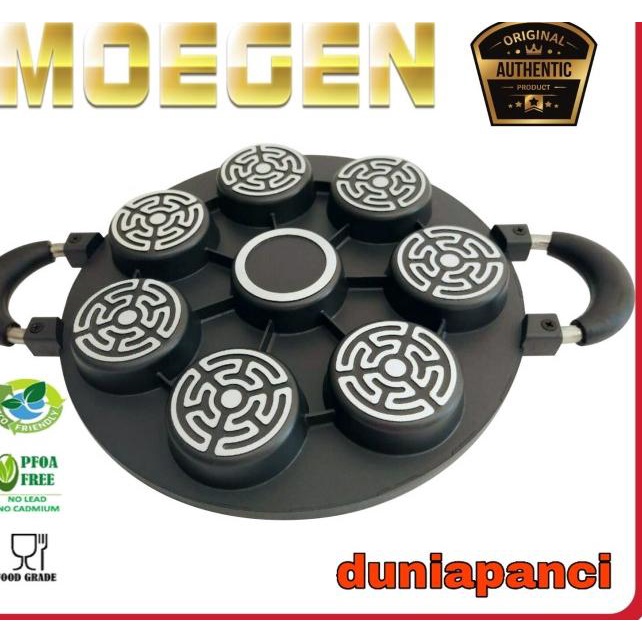 ✻ MOEGEN cetakan kue martabak mini 8 lubang lumpur surga anti lengket ♢