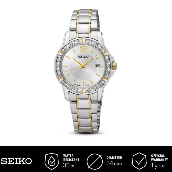 Jam Tangan Wanita Seiko Quartz Stainless Steel SUR718P1 Original barang ada