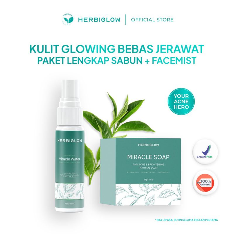 [BPOM] Miracle Set Bunding Miracle Soap & Miracle Water Facemisk