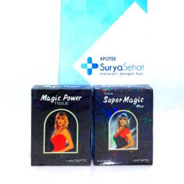 Tissue Super Magic Man isi 3 atau 6 sachet - Tissue Magic - Tisu Magic - Magic Power