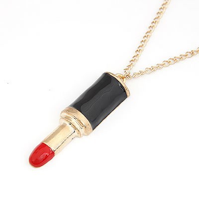 LRC Kalung Wanita personality fashion lipstick design C04531X