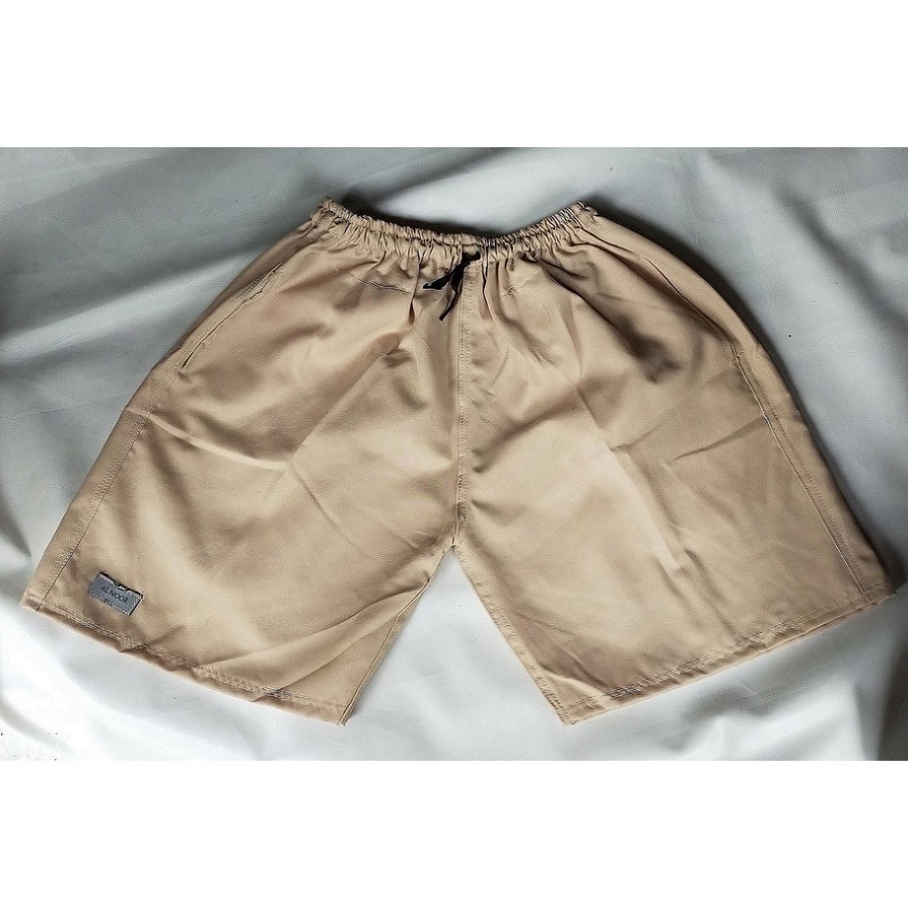 CELANA PENDEK BOXER UNISEX BOARDSHORT SANTAI OLAHRAGA RINGAN PLEECE 3 SAKU