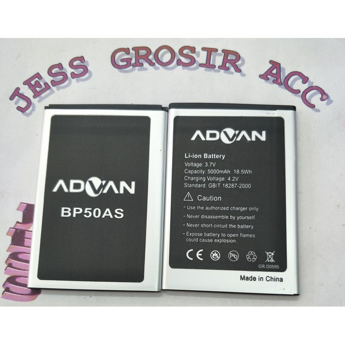 Baterai Battery ADVAN Vandroid BP50AS BP-50AS S50D S-50D Double Power - Hitam