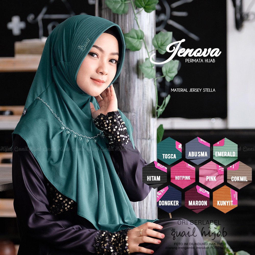JENOVA QUAIL -  PROMO JILBAB QUAIL - ORIGINAL QUAIL HIJAB