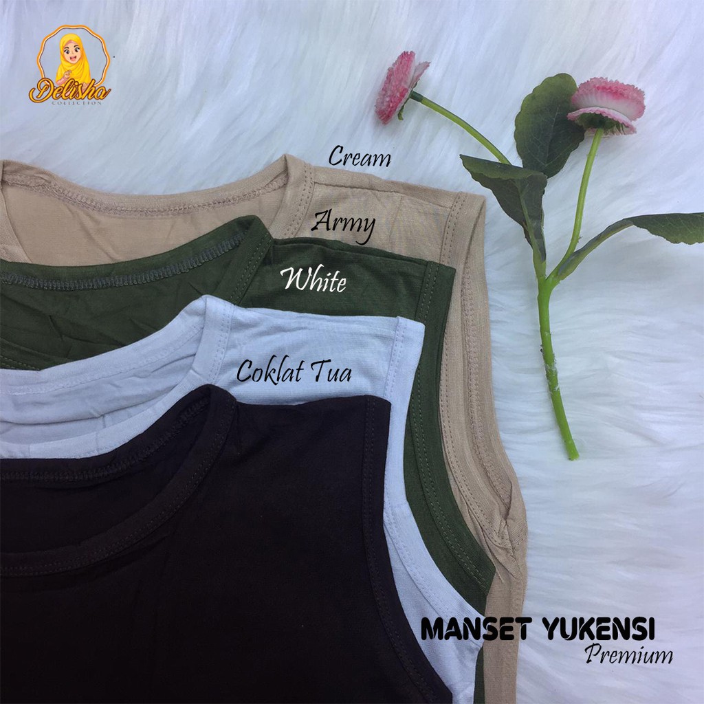 Baju Manset Tanpa Lengan Wanita Rayon Premium Standard &amp; Jumbo Lekbong Sleeveless By : Islah / Manset Yukensi Wanita Tank Top Wanita Basic Atasan