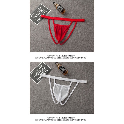 G String Pria Tipis Sexy Thong Mini Besain belakang berongga Celana Dalam Brief Y058