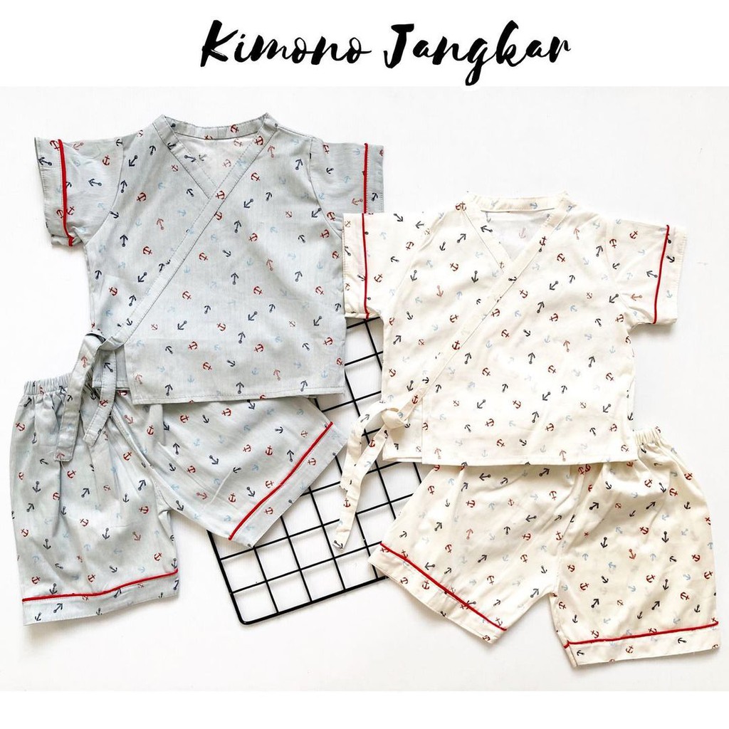 KIMONO JANGKAR /  YEONG KIMONO setelan Baju Celana Pergi Fashion Jalan tidur piyama Anak Bayi Cowok Cewek Laki Perempuan Lucu Terlaris Murah babeebabyshop